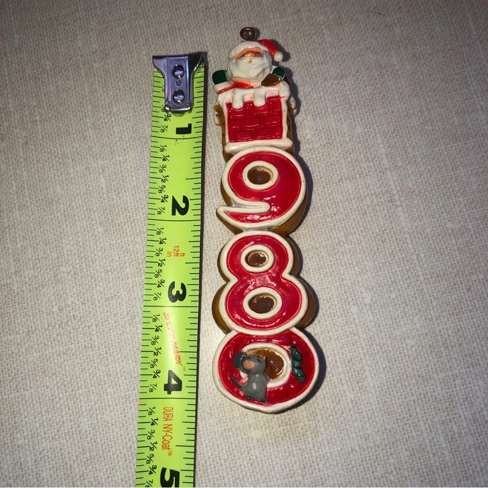 Vintage‎ Hallmark 1980 Santa Claus Chimney Christmas Tree Ornament
